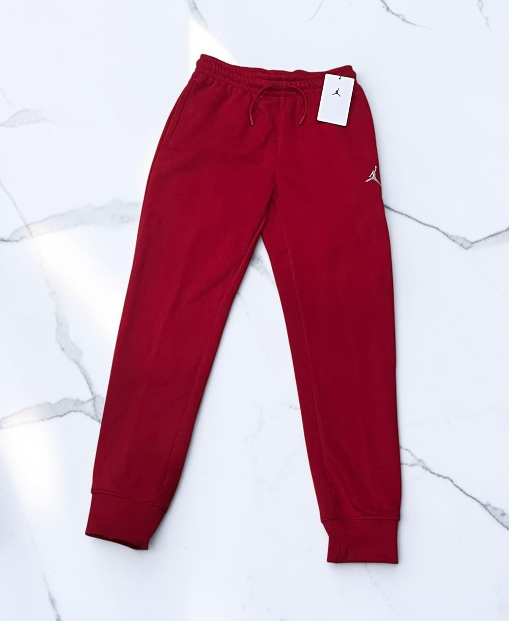 Jordan Boys Jogger Pants Size M 10-12 Red Jumpman Sweatpants NWT
